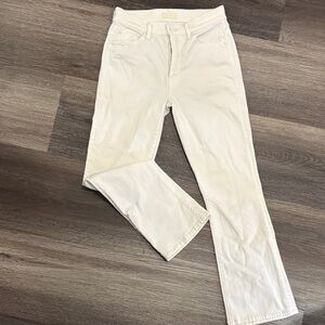 MOTHER Women's White insider crop
